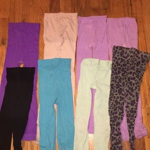 8 pair bundle of girls tights